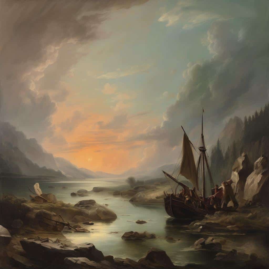 Ουρανό, ναυτική τέχνη και φυσική ομορφιά σε ριζοσπαστική απεικόνιση.